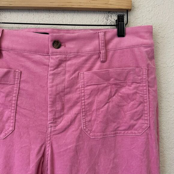 J.CREW Lizzie Patch Pocket Corduroy Pants Pink High Rise Wide Leg - Picture 4 of 14